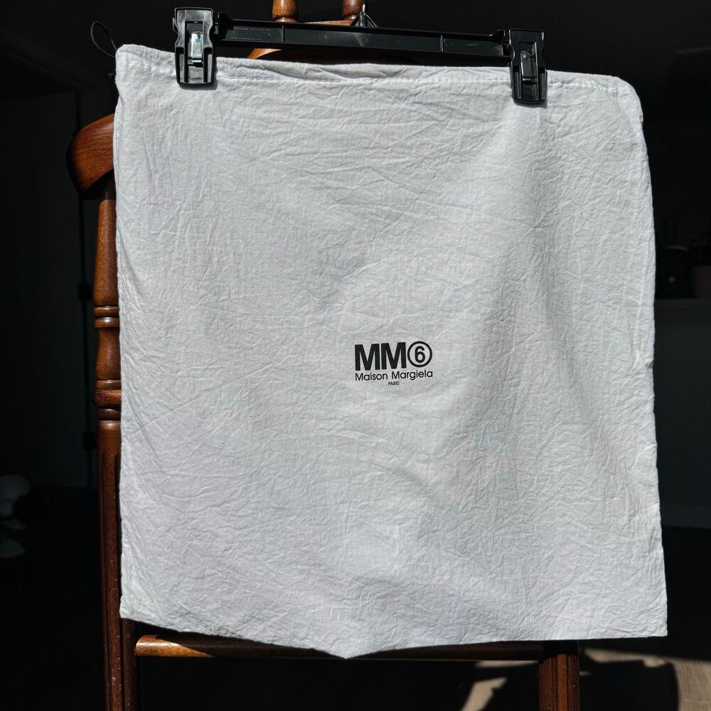 MM6 Maison Margiela Paris White Cotton Drawstring Dust Bag Storage Pouch 19”